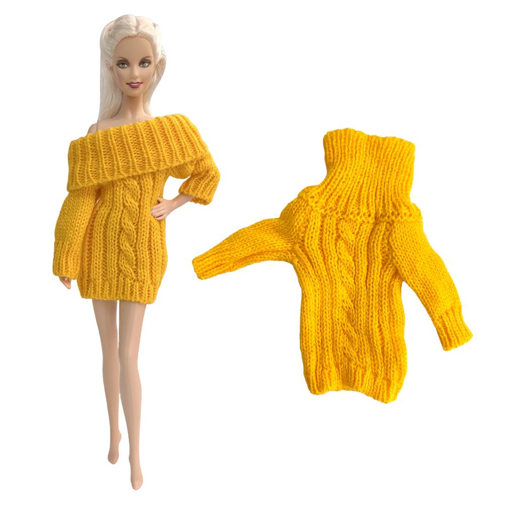 1/6 Babi Doll Clothes For 29-32 CM Dolls Accessories Knitted Cotton Sweater Dress Doll Clothing Shoes 11.5 Inch Doll Coat JJ