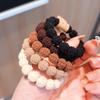 Elastic Milk Coffee Hair Tie: Durable, High-End Ponytail & Headband for Women