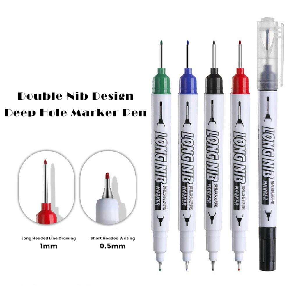 4 Colors Construction Marker Pen Long Head Carpenter Perforating Pen Carpenter Specific