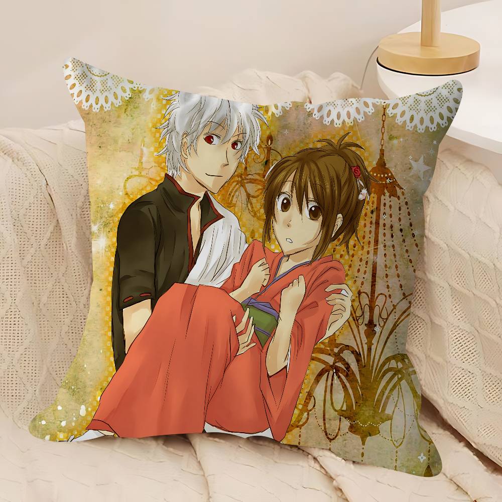

Anime G-GINTAMA Maple Design Cushion Cover Happy Autumn Harvest Decor Holiday Decorati Pillow Cover 12x12Inch