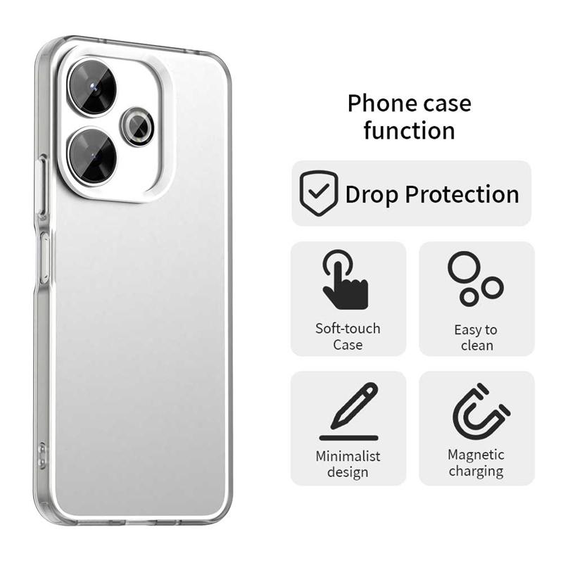 Pentru Poco M6 Husă Poco M6 Capas Culoare Telefon Bumper Mată Mată Antișoc Transparentă Clară Fundas Xiaomi Poco M6 M 6