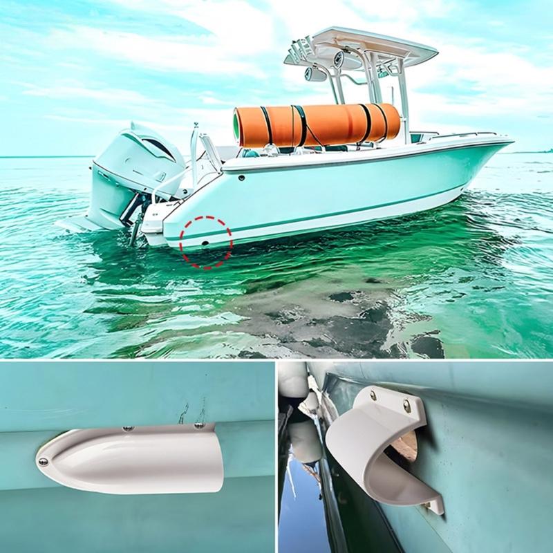 Clamshell Vent for Boat Yacht Marine Cable Vent Cover with Screws Easy Installation Clam Shell Vent Cover White/Black