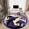 1PC Witch Mushrooms Office Round Area Rug, Indoor Mat Suitable For Office, Under Office Chairs Bedroom Living Room Home Decor, Room Deco 022