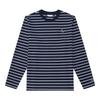 HAZZYS Men's Casual Color-Block Stripe Loose Long-Sleeve T-Shirt
