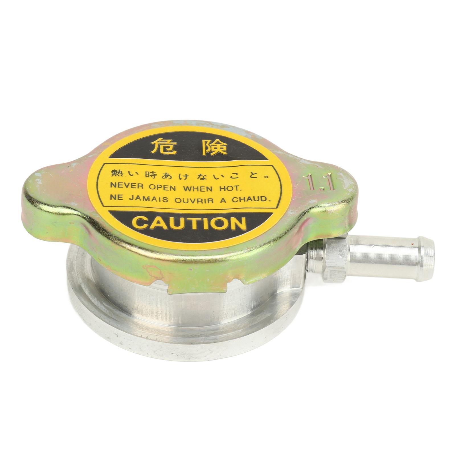 

32 мм ID Радиаторная приварная горловина заливной горловины Алюминиевый сплав Горловина для добавления охлаждающей жидкости с крышкой радиатора 1,1 бар для автомобиля