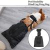 Doglemi Borsa Supporto Zampa Posteriore per Cani Domestici per Cani di Taglia Media e Grande Materiale Poliestere Nero