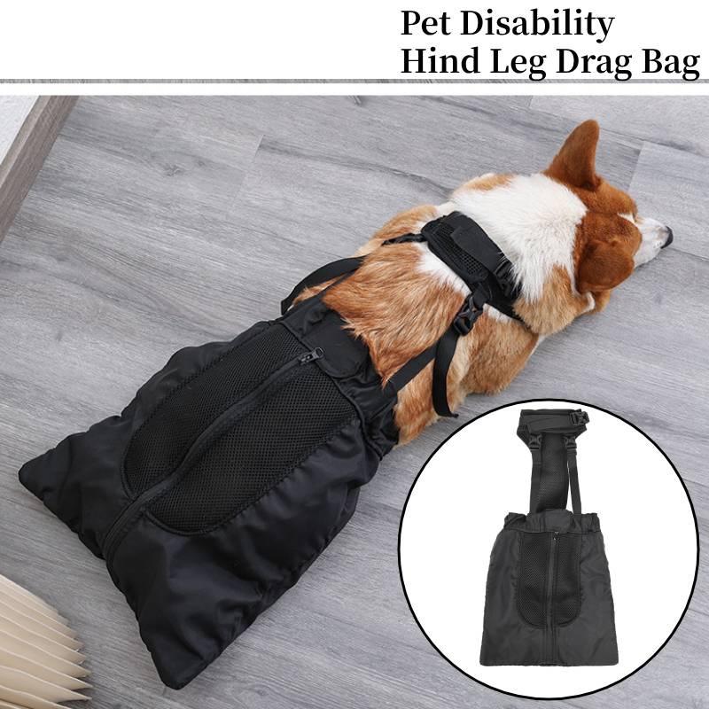 Doglemi Borsa Supporto Zampa Posteriore per Cani Domestici per Cani di Taglia Media e Grande Materiale Poliestere Nero