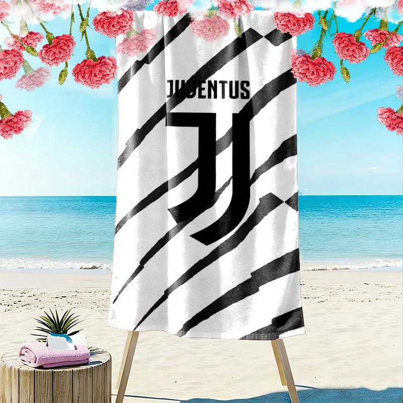 1pz Telo da Spiaggia Football Club Juventus, Morbido Telo da Spiaggia Adatto per Spiaggia Nuoto, Campeggio all'Aperto e Viaggi
