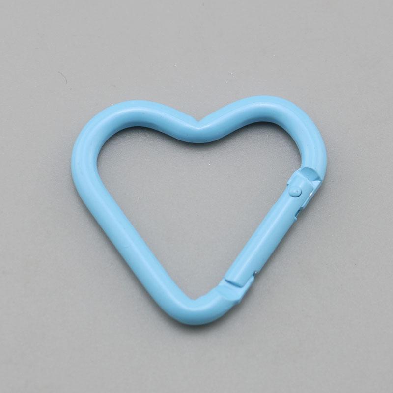 Heart-shaped Aluminum Carabiner Keychain Clip Outdoor Tools Water Bottle Keyring Hook Hanging Buckle Travel Kit Accessories
