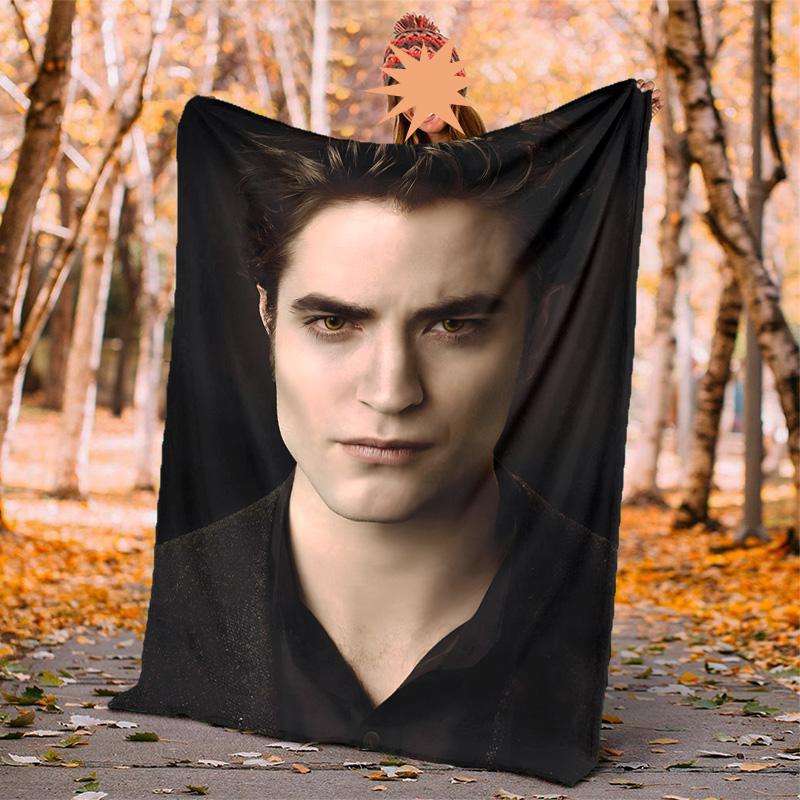 Edward Cullen Flannel Blanket Soft Warm All-Season Throw, Design for Camping, Car Travel, Hiking Sofa, Bed, Office Perfect Gift for Parties
