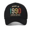 Retro Made In 1990 29th Birthday Gift 29 Yrs Unisexs Baseball Cap Fashion Casual Mesh Trucker Caps Hip Hop Hat Adjustable Visor Hat