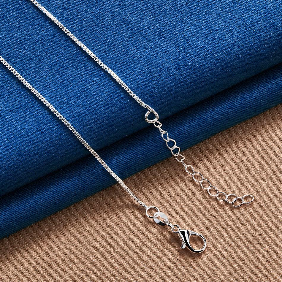 925 Sterling Silver Simple Triangle Pendant Necklace for Women Fashion Party Favor Wedding Accessories