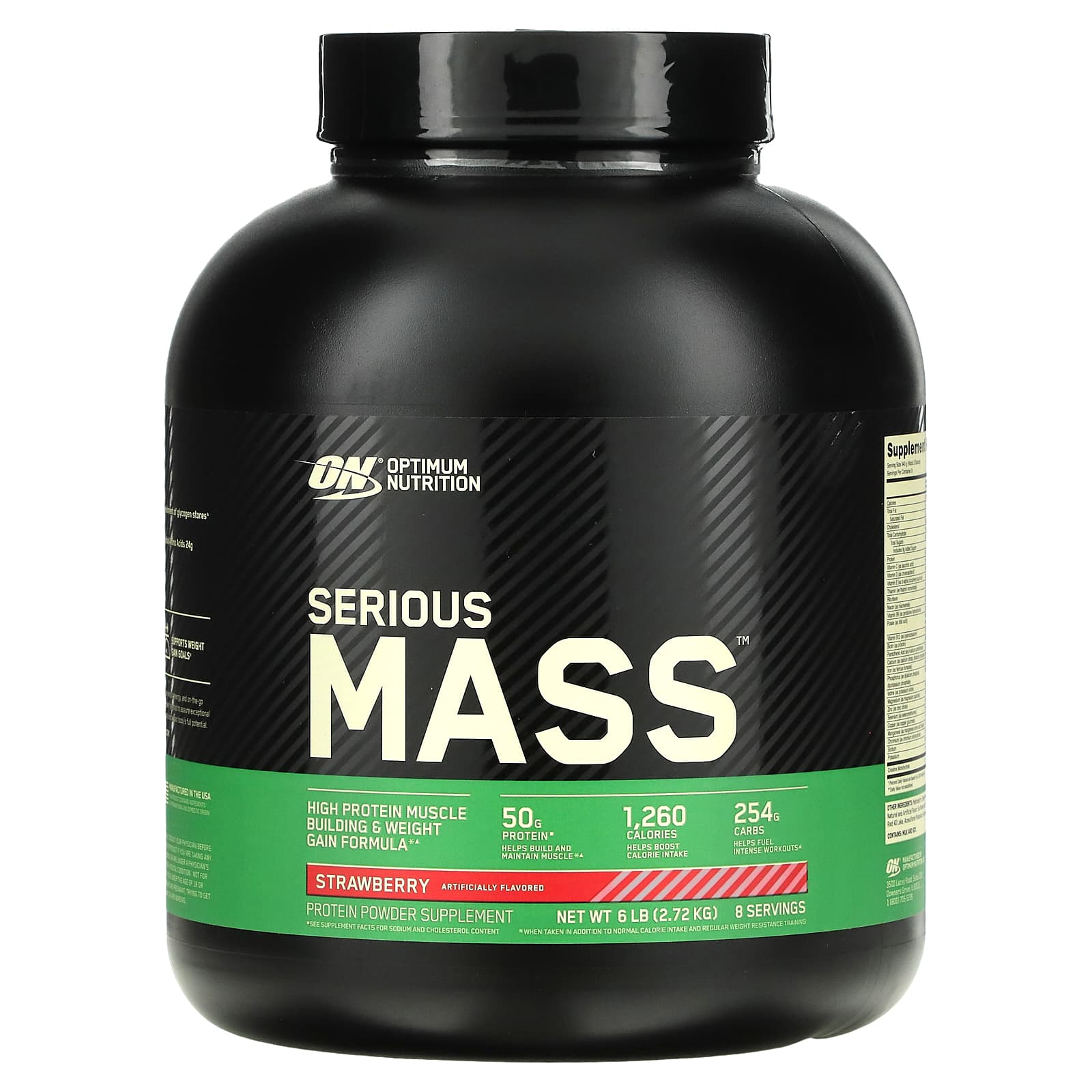 

Optimum Nutrition, Serious Mass™, Strawberry Flavor, 6 lb (2.72 kg)