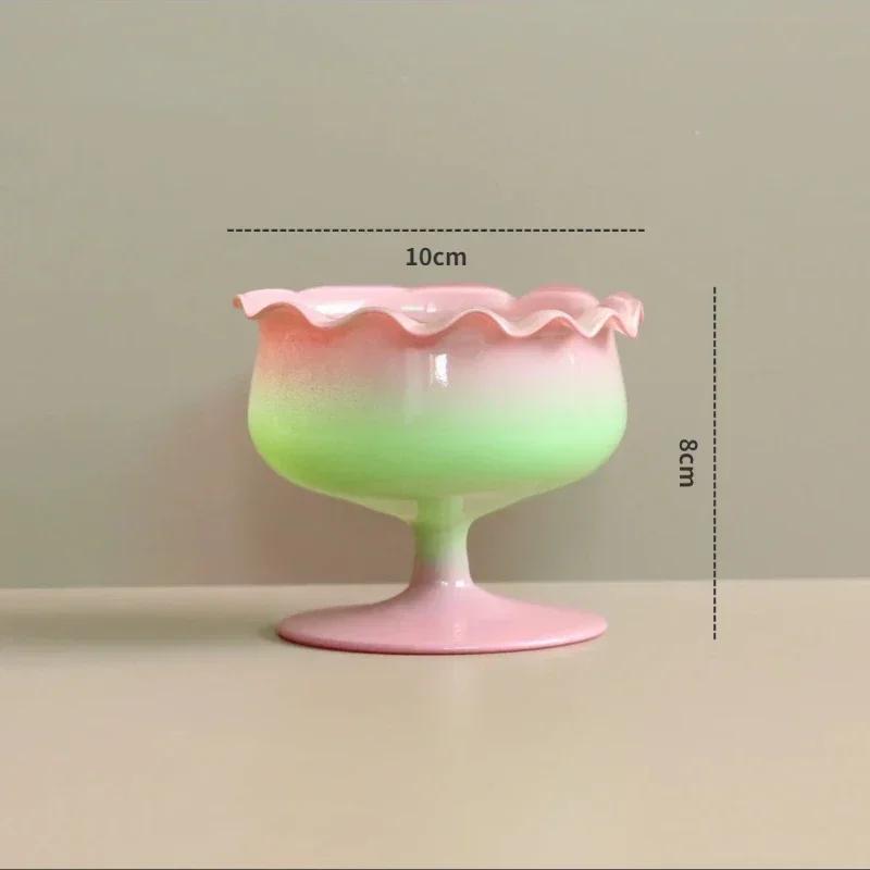 Golf Kant IJs Kom Salade Verloop Kleur Huishouden Koud Drank Glas Sap Glas Bekers Drinkware Koffiemokken Wijnglas Decor