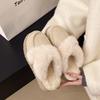 2025 autumn and winter new baotou snow slippers fluffy baotou half drag one pedal fluffy slippers cotton slippers