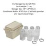Plastic Camping Spice Kit Durable 1.1L/0.9L Camping Storage Box Large Capacity 6pcs Condiment Jar BBQ Utensils Organizer