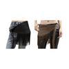 British Styles Canvas Waist Cincher Belt With Detachable Fringe for Women and Men Fashion Accessory