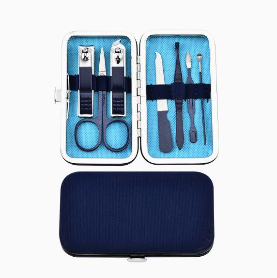 18-Piece Stainless Steel Nail Clipper & Manicure Set - Blue
