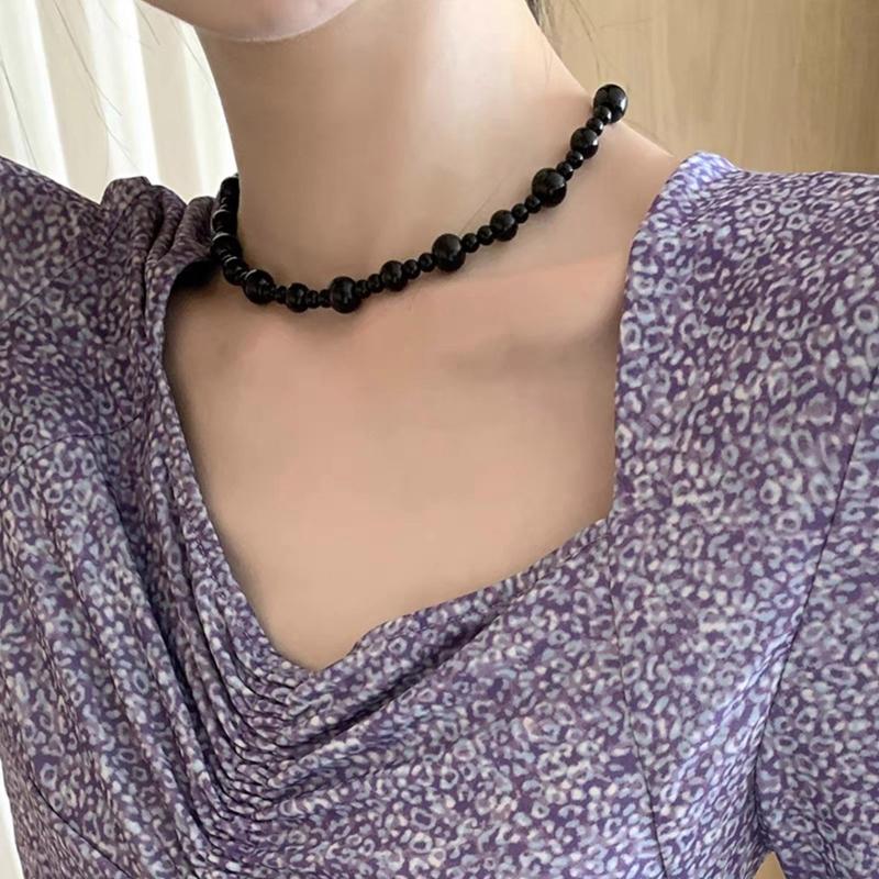 Naszyjniki Łańcuszki Naszyjnik z Imitacji Pereł Damski Naszyjnik z Łańcuszka Pereł Choker Biżuteria Idealny Prezent dla Dziewczyny Kobiety