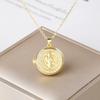 New Trendy Openable Religious Virgin Mary Saint Jude Zircon Photo Box Pendant Necklace for Female Male Daily Party Jewelry