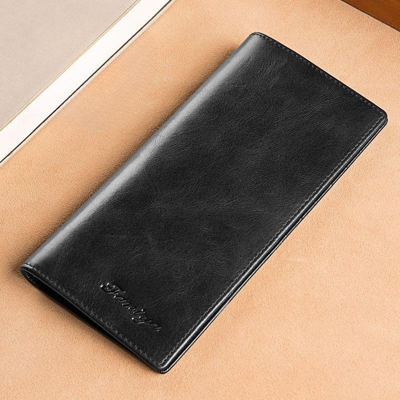 Men’s Long Wallet PU Leather Bifold Clutch Wallet Large Capacity Card Holder Cash Organizer Slim Purse Business Wallet for Men