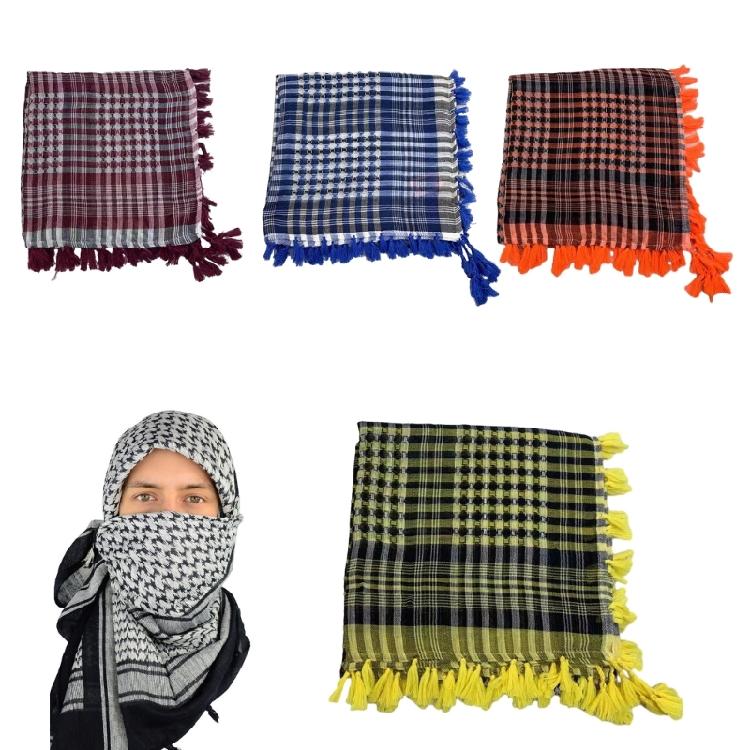 Jacquard Lattice Shemagh Arab Scarf Adult Cycling Hiking Keffiyeh Headscarf