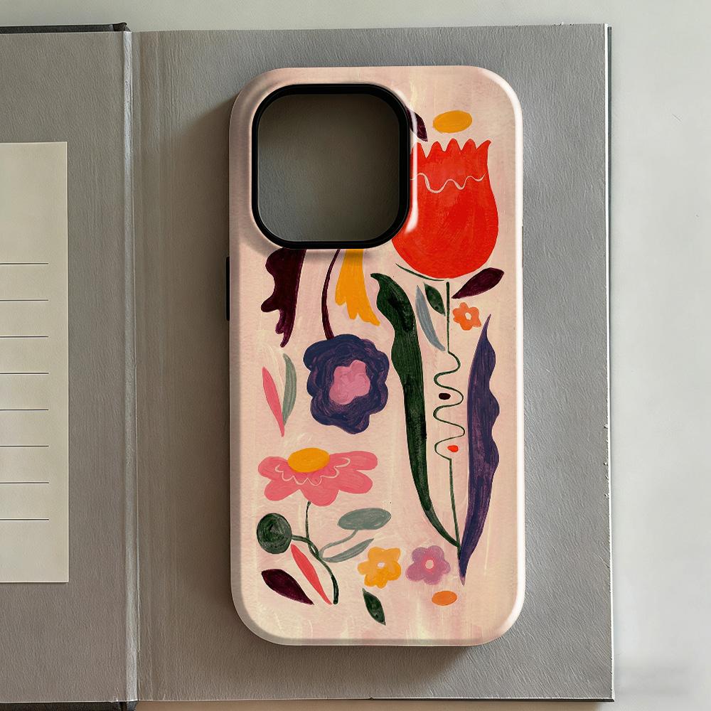 Clmj Art Painting Phone Case for IPhone 17 17e 16e 16 15 14 13 12 11 X XS XR XSMAX 7 8 Air Pro Max Plus Double-layer Back Cover