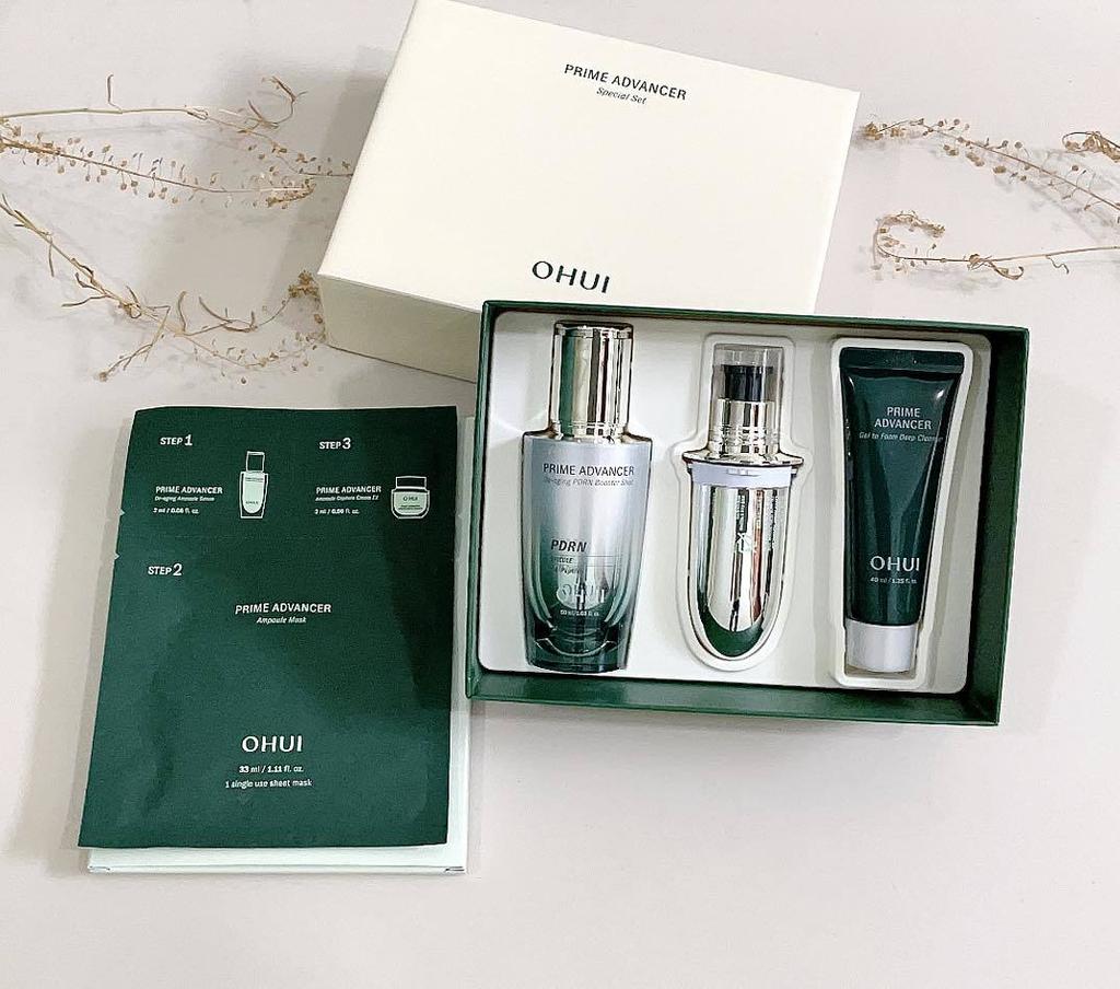 O HUI Prime Advancer De-Aging PDRN Booster Shot Special Set 4 Teile / Anti-Aging, Feuchtigkeitsspendend, Koreanische Kosmetik, Kbeauty