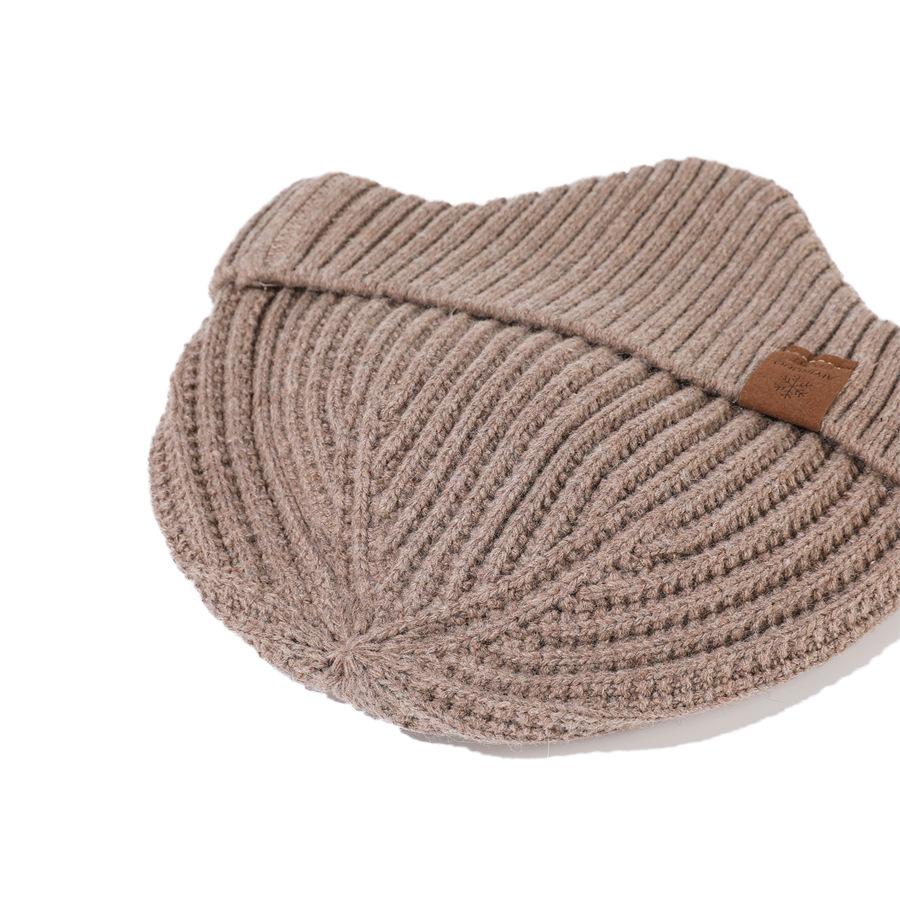 Ear Protection Knitted Hat Men's Wool Thick Big Head Warm Hat Sleeve Cap