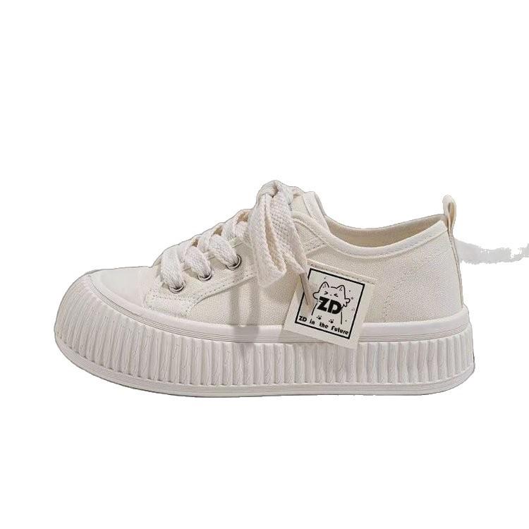 Damen einfarbige Sneaker Canvas Schuhe Damen Sommer Allround weiße Schuhe Leichtgewichtige weichsohlige Freizeitsneaker Ins