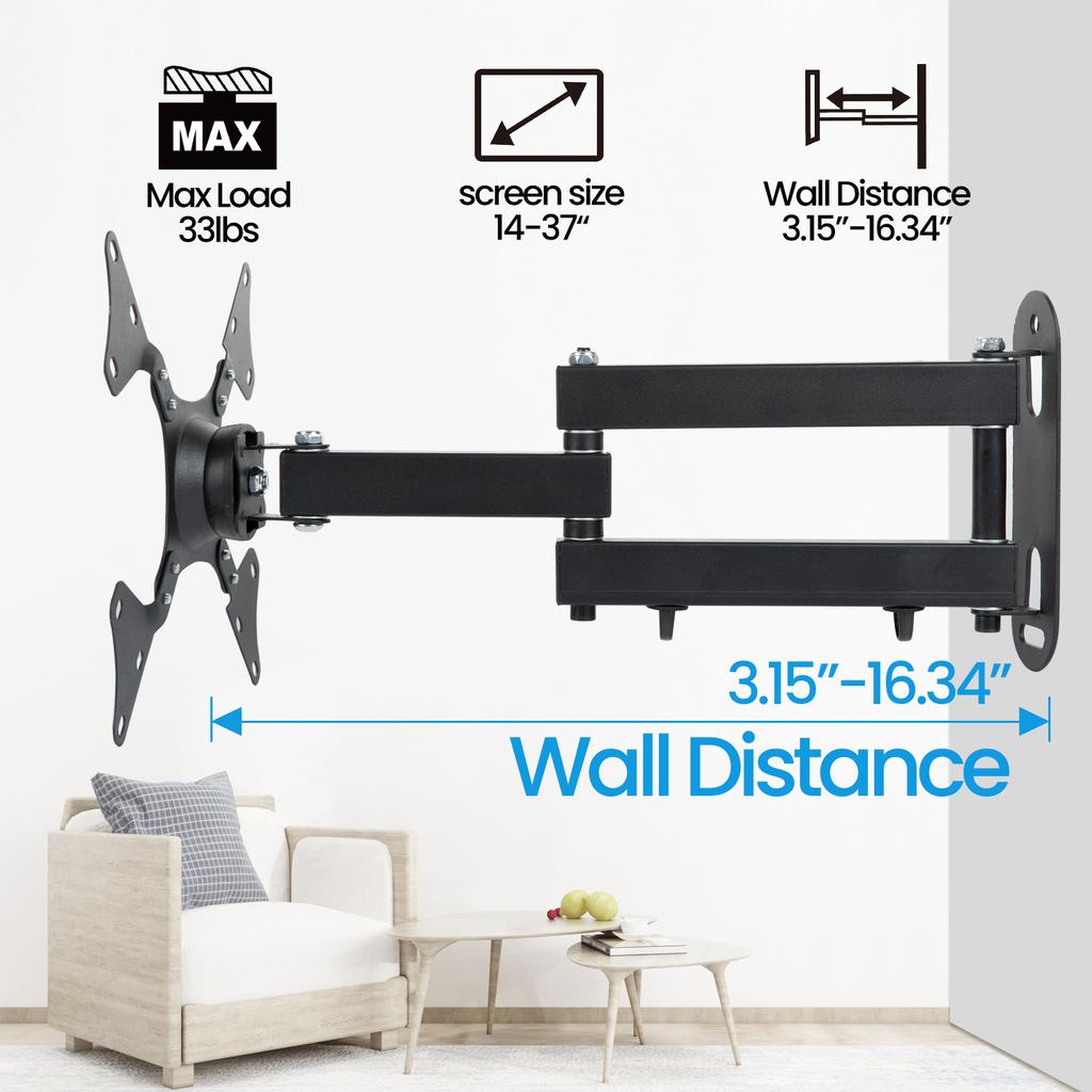 Universal Adjustable TV Wall Mount Bracket Universal Rotated Holder TV Mounts for 14 To 37 Inch LCD LED Monitor Flat Panel
