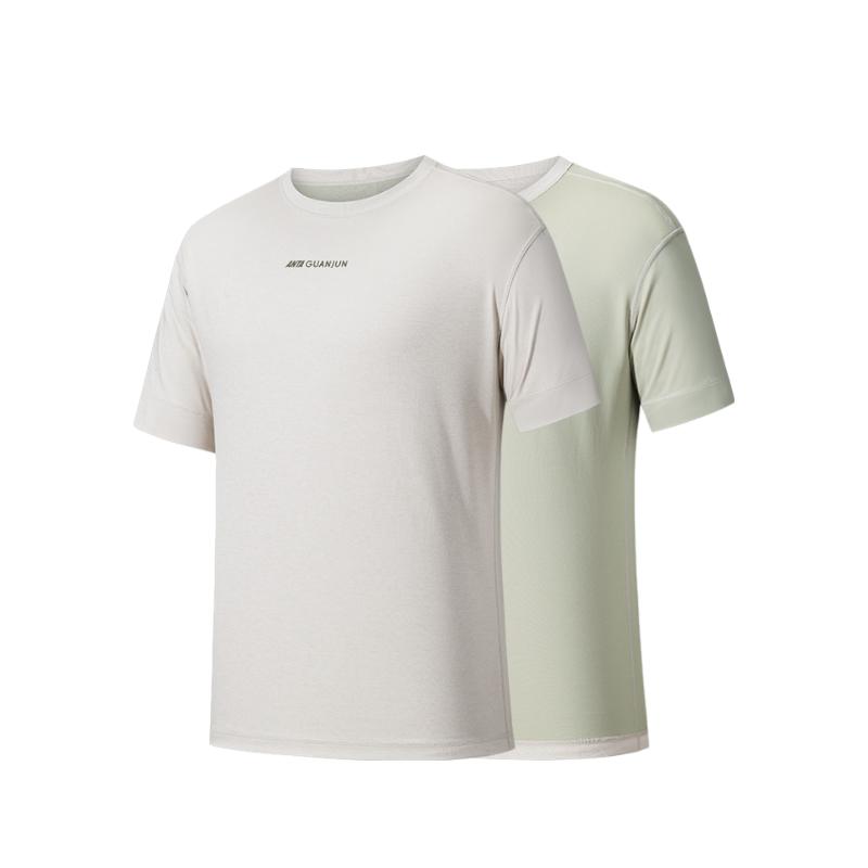 

Anta Champion Серия для путешествий на открытом воздухе Буквенная футболка с круглым вырезом, дышащая, универсальная, повседневная, с коротким рукавом, мужские топы 152530115-6 M