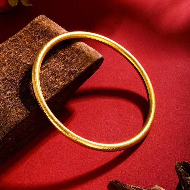 Древний осенне-зимний браслет из нержавеющей стали, женский блестящий простой круглый браслет-наследство, ретро массивный браслет, ювелирное изделие Ring mouth 54mm