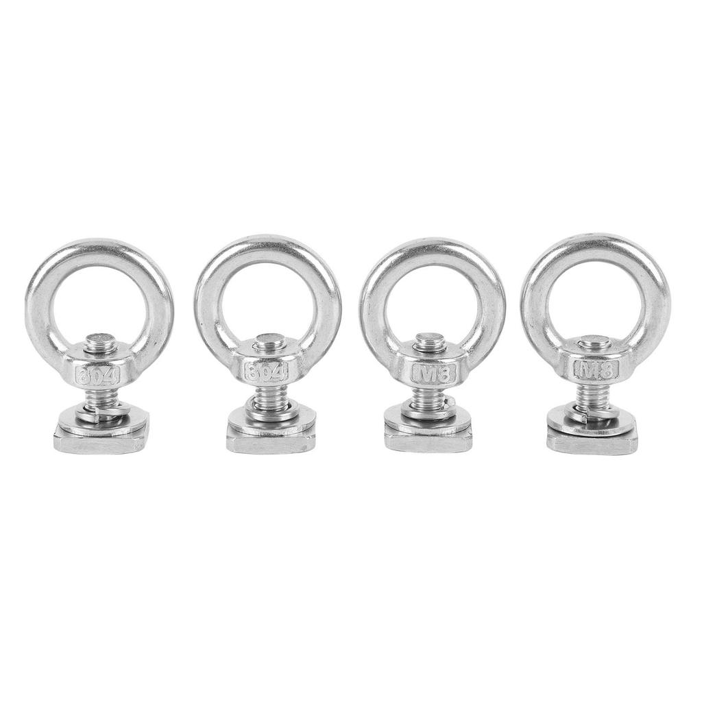 4 STÜCKE T-Nut-Befestigung Zurröse M8 Robustes Edelstahl T-Nut-Schraube Zurrringe zum Halten