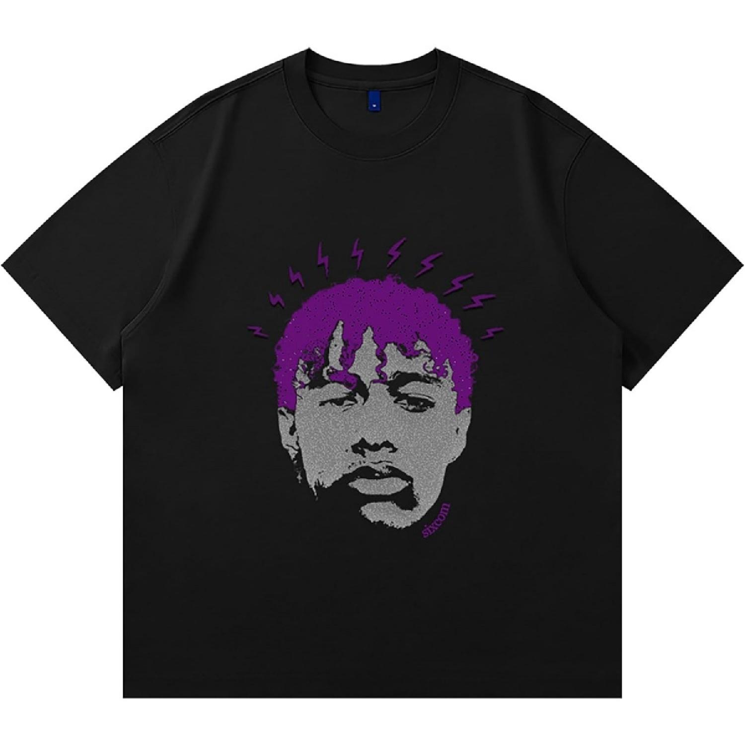 Y2k Graphic Vintage Heavyweight Tees_ Oversized Brainstorm Short Sleeve Tshirt Streetwear Women Men Tops S