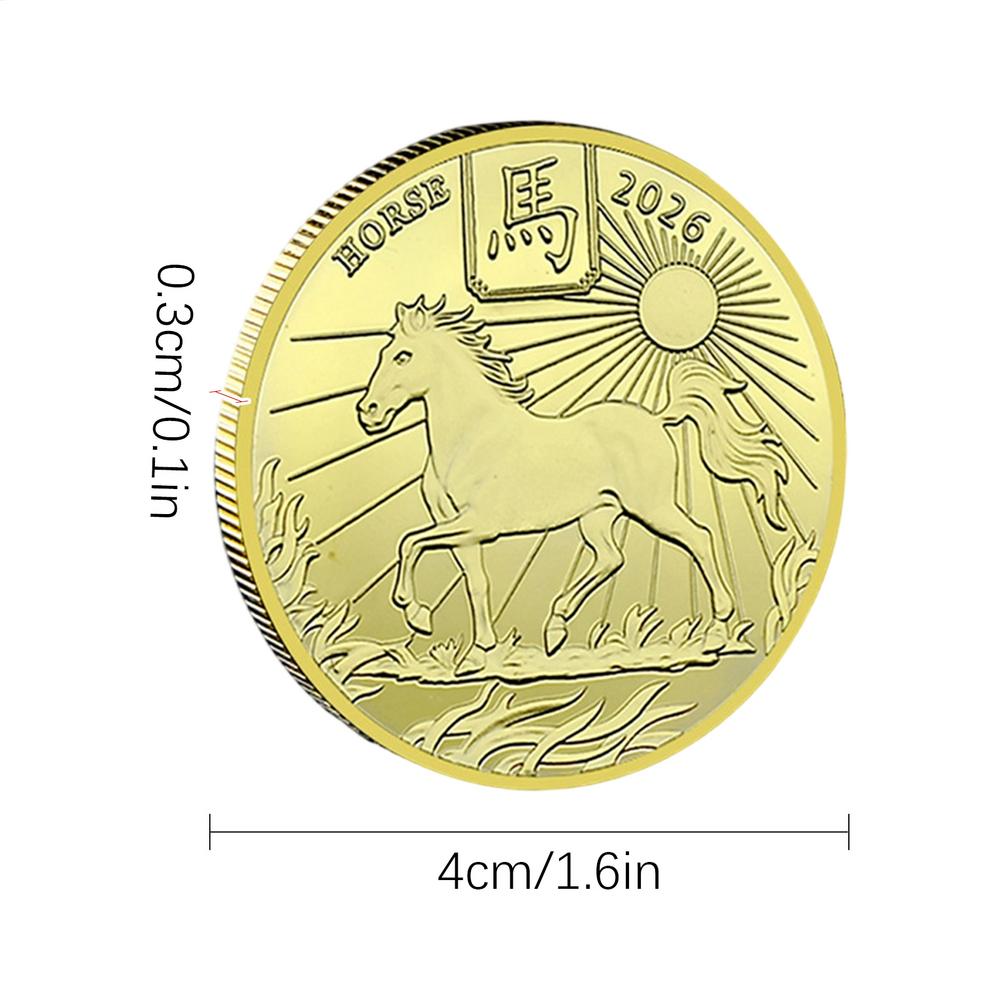 Collectible Coin 2026 New Year Commemorative Novelty Keepsake Horse for Luck Decoration for Souvenir Home Men Women Adult Kids