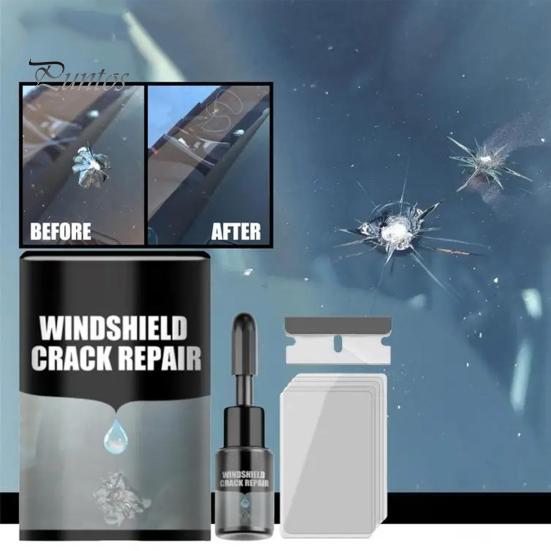 Sada na opravu prasklin čelního skla automobilu Odolná proti UV záření Dlouhotrvající efekt Snadné použití Sada kapaliny na opravu prasklých skel v automobilech