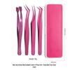 Non-stick Tweezers for False Eyelashes - Beginner & Professional Lash Artist Tool, Golden Feather Clip