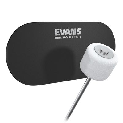 EVANS Bass Drum Patch EQPB2 Black Nylon Double Pedal / (2 Pieces) []