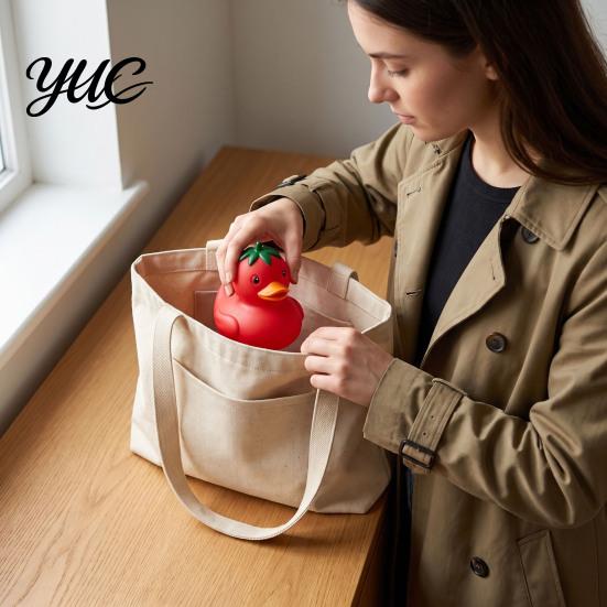 Easy to Knead Squishy Duck Tomato Toy, Slow Rebound Stress Relief Squeeze Cute Fruit Sensory Toys for Anxiety Fidget Soft Decompression Toy