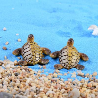 2Pcs Resin Turtle Model Miniature Fairy Garden Bonsai Dollhouse Figurine Decor Yousheng