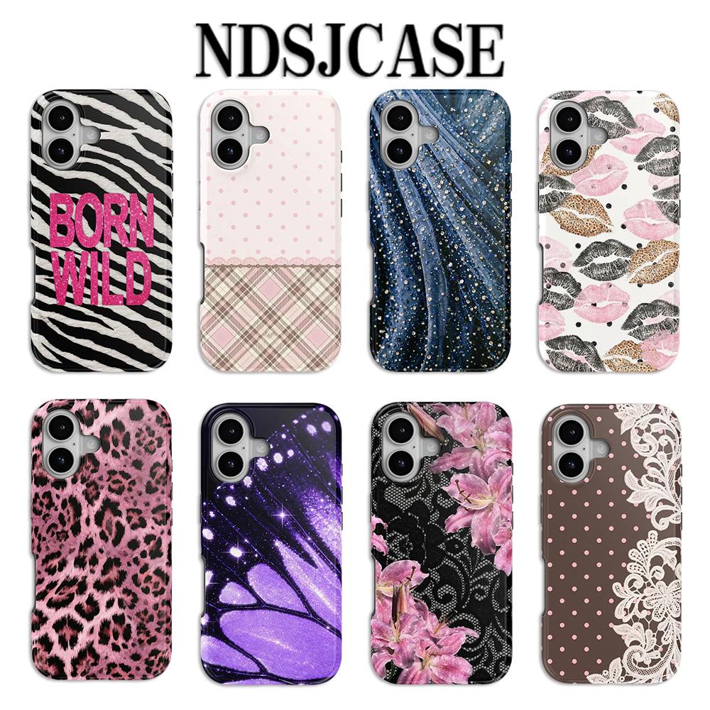 Luxury Clmj Blush Veil Phone Case for iPhone 17 17e 16e 16 15 14 13 12 11 X XS XR XSMAX Air Pro Max Plus Double-layer Cover