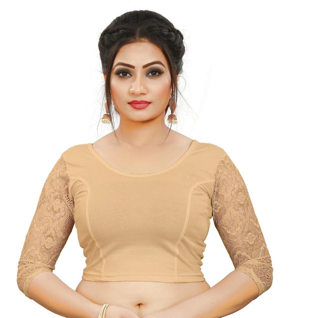 Indian Women's Round Neck Choli Bollywood Wedding Party Wear Readymade Blouse