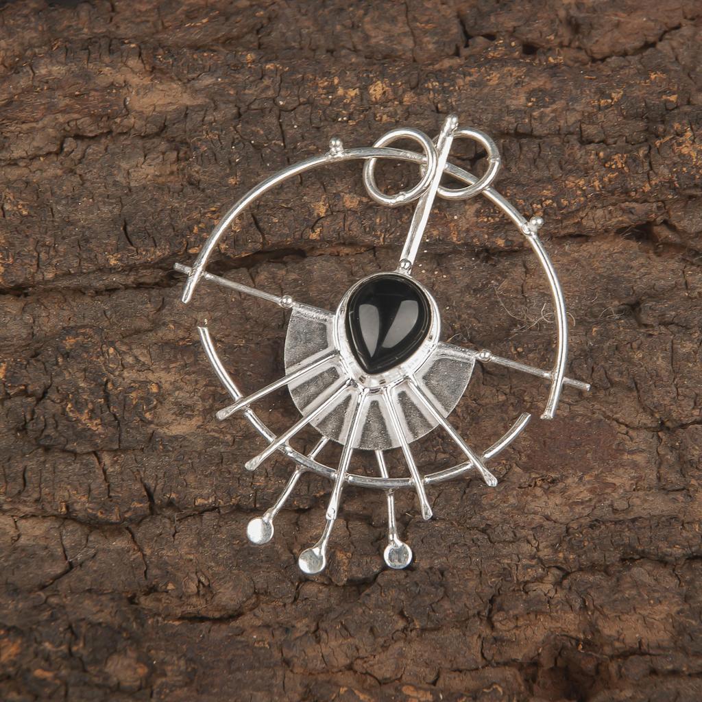 Black Onyx Jewelry, 925 Solid Sterling Silver Pendant Handmade Gemstone Jewelry, Gifts For Wife Brand New Pendant