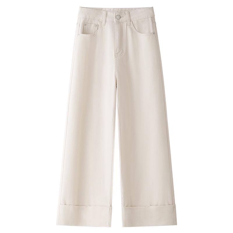 

Apricot Women s 2025 Spring High Waist Slimming Straight Leg Jeans XL брудно-білий