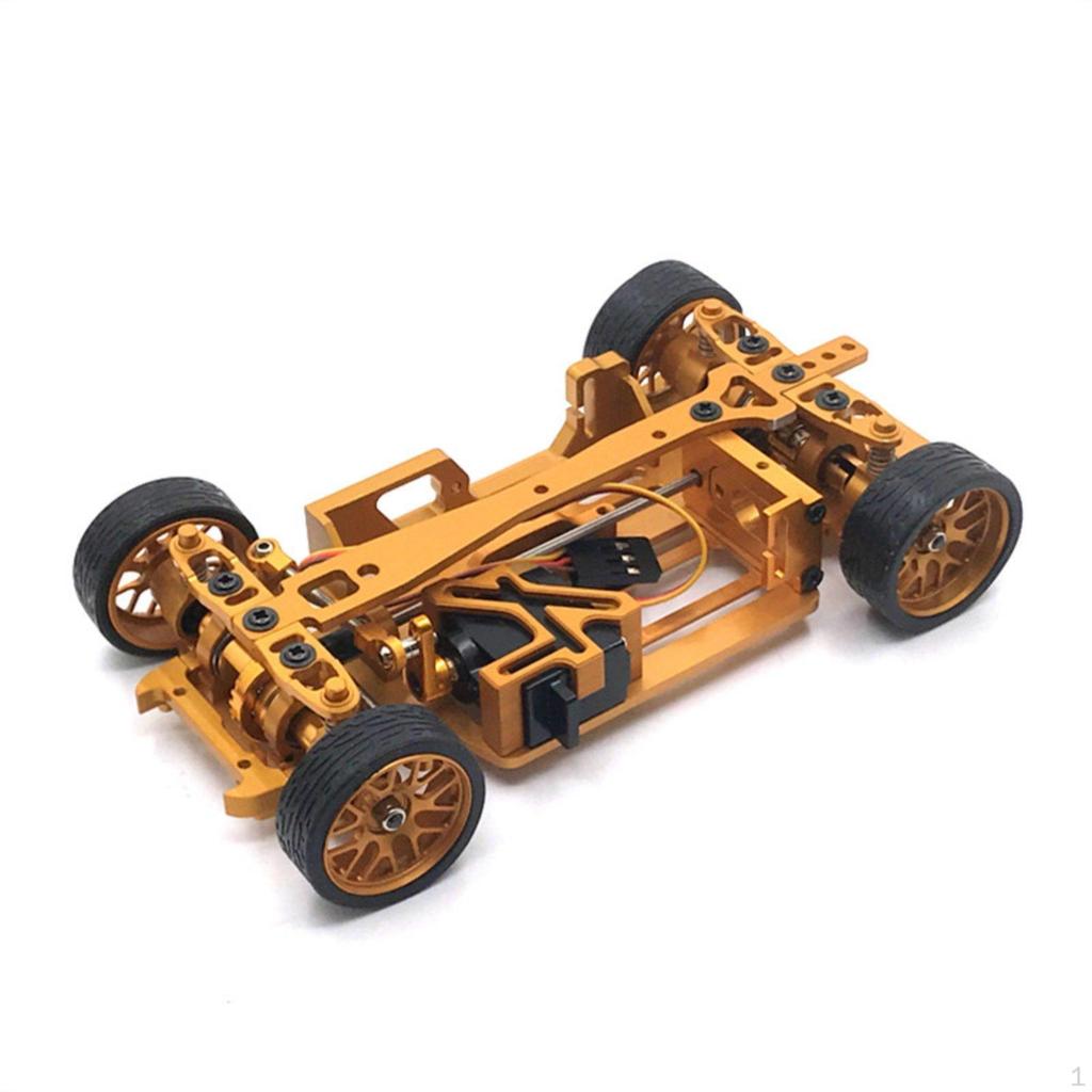 1/28 Scale RC Car Chassis Aluminum Construction Metal Sliding Frame Lightweight remotes Control