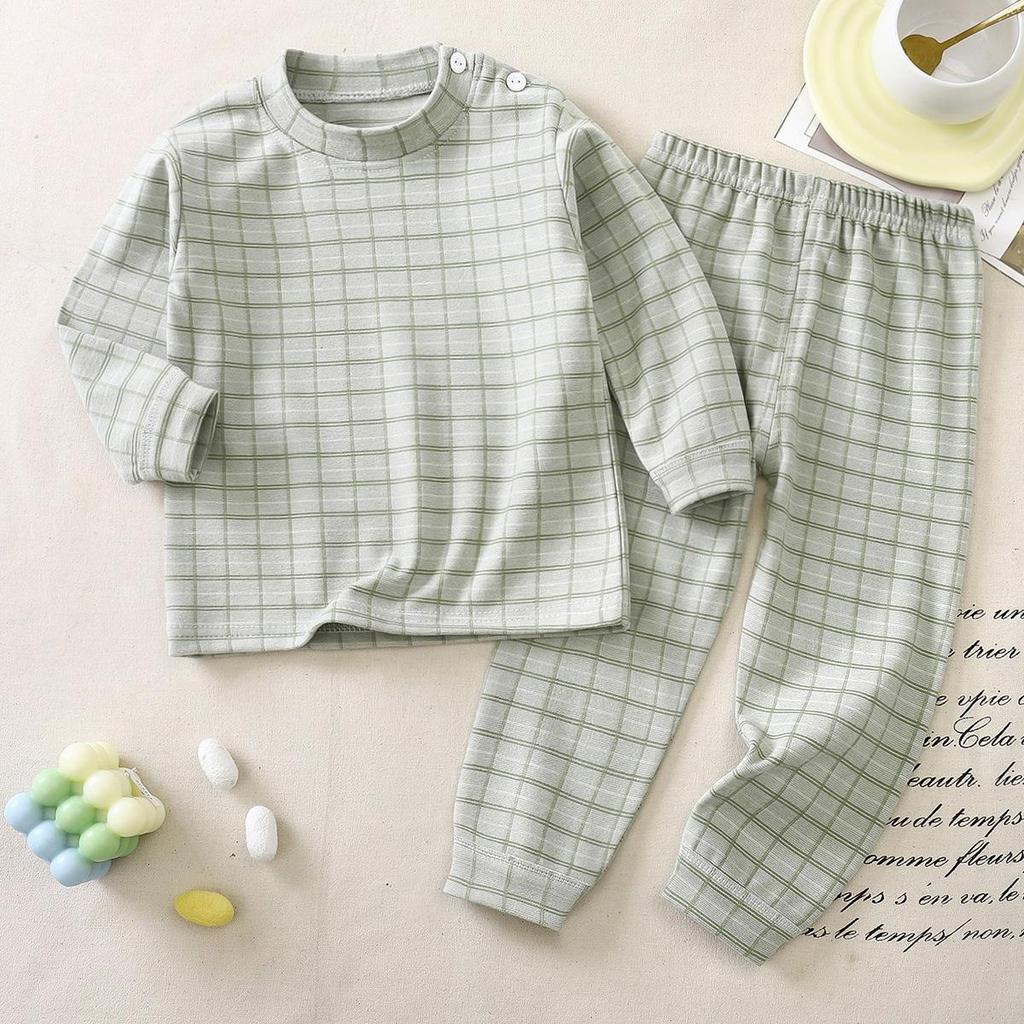 Pijama Térmico de Terciopelo para Niños: Pijama Cálido Otoño/Invierno para Niños y Niñas - Conjunto de Camiseta y Pantalones