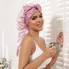 Long Satin Bonnet - Double Layer Reversible Silk Bonnet for Long Hair Women Sleeping Cap with Tie Band