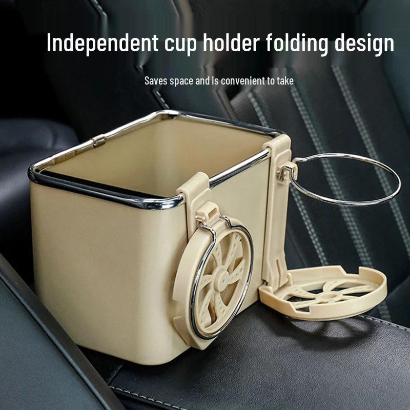 Multifunctional Car Armrest Organizer: Tissue Holder, Interior Storage, Cup Holder