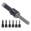 7 Stück Gelötete Diamant-Lochsäge 6-14mm M14 mit Stange für Keramik Marmor Granit Schwarz